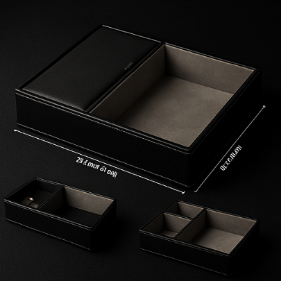 VALSTRØM™ Premium Modular Desk Organizer – Matte Black Edition