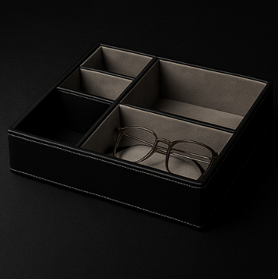 VALSTRØM™ Premium Modular Desk Organizer – Matte Black Edition